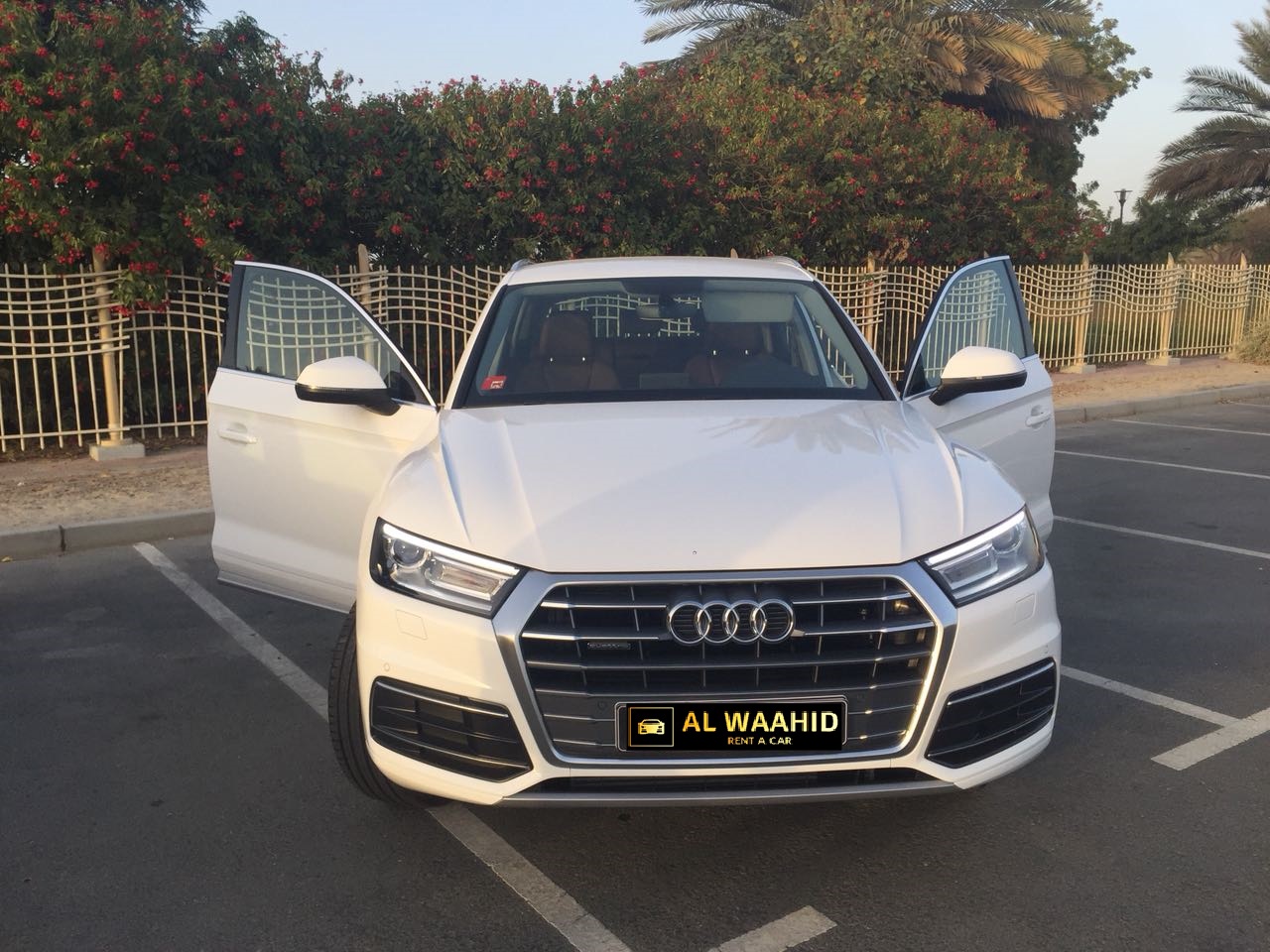 Audi Q5 2018 White rental dubai