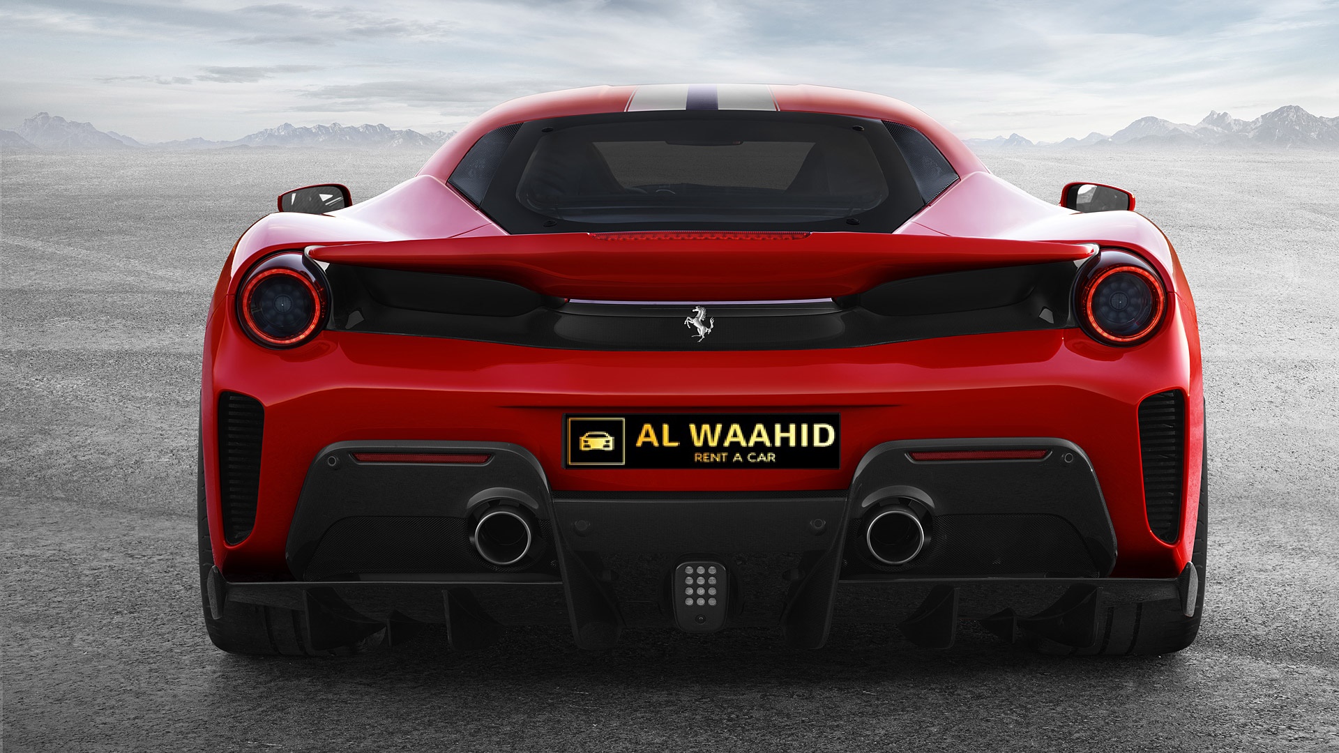 Ferrari 488 Pista 2019 rental dubai luxury cars alwaheed rental