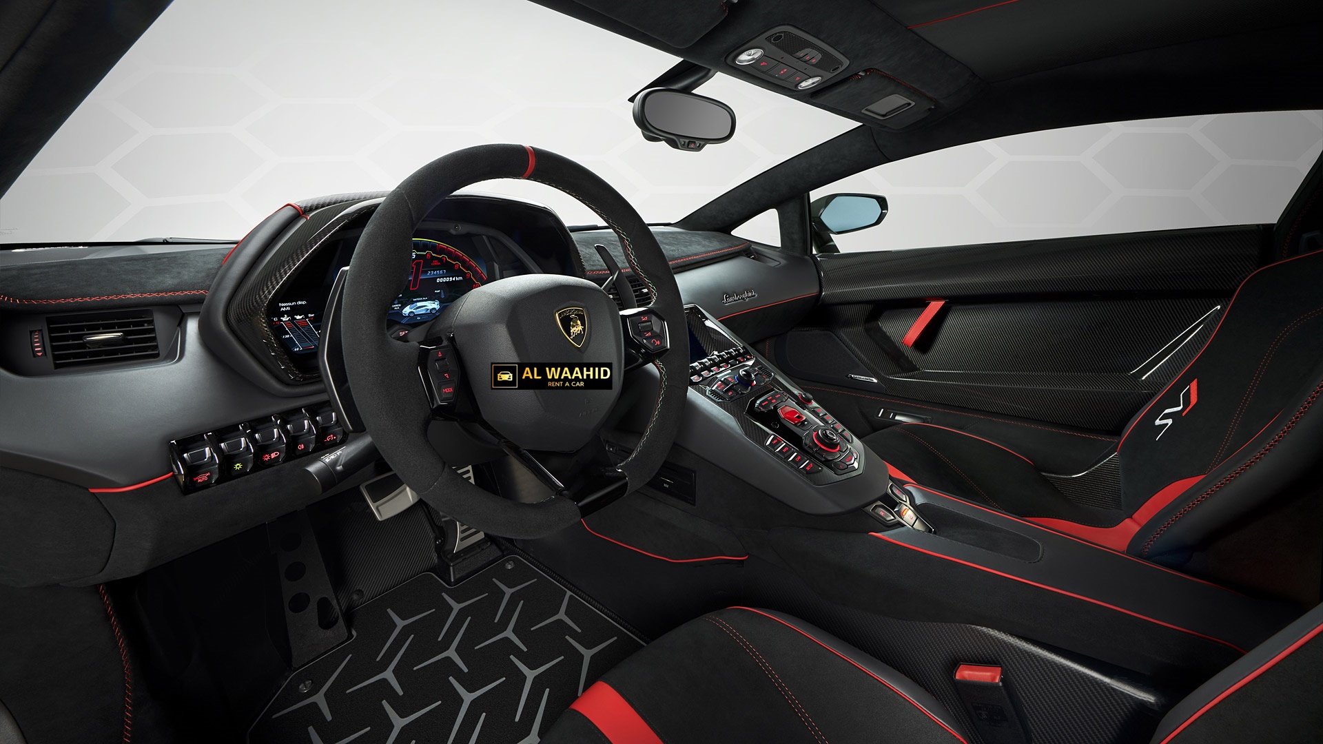 2019 Lamborghini Aventador SVJ rental dubai luxury cars alwaheed rental